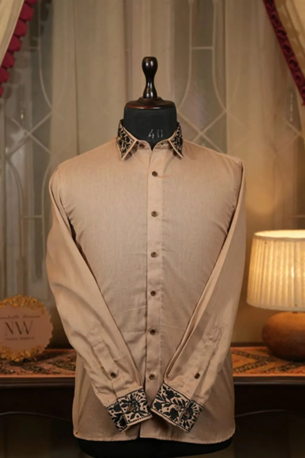 Beige Luxe Detail Shirt